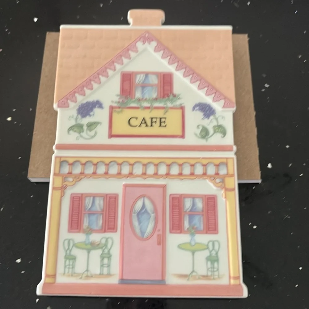 SET/4 Lenox Spice Village Vintage c1992 Porcelain Trivets Cottagecore Victorian - Picture 8 of 11